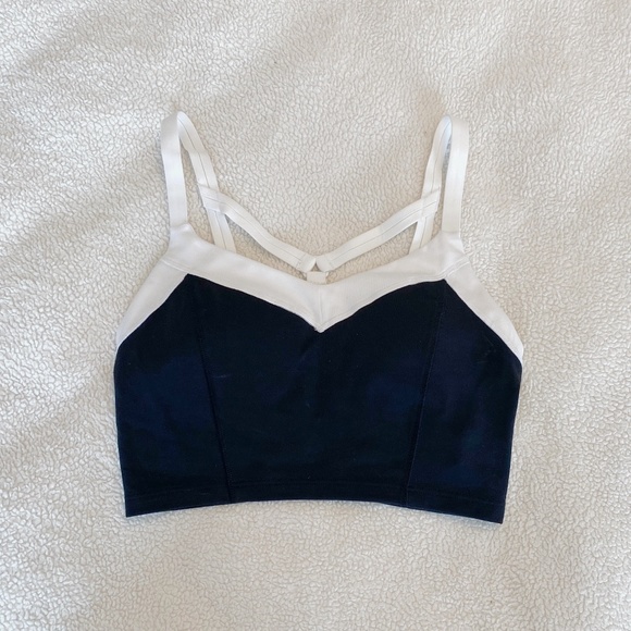 white longline sports bra